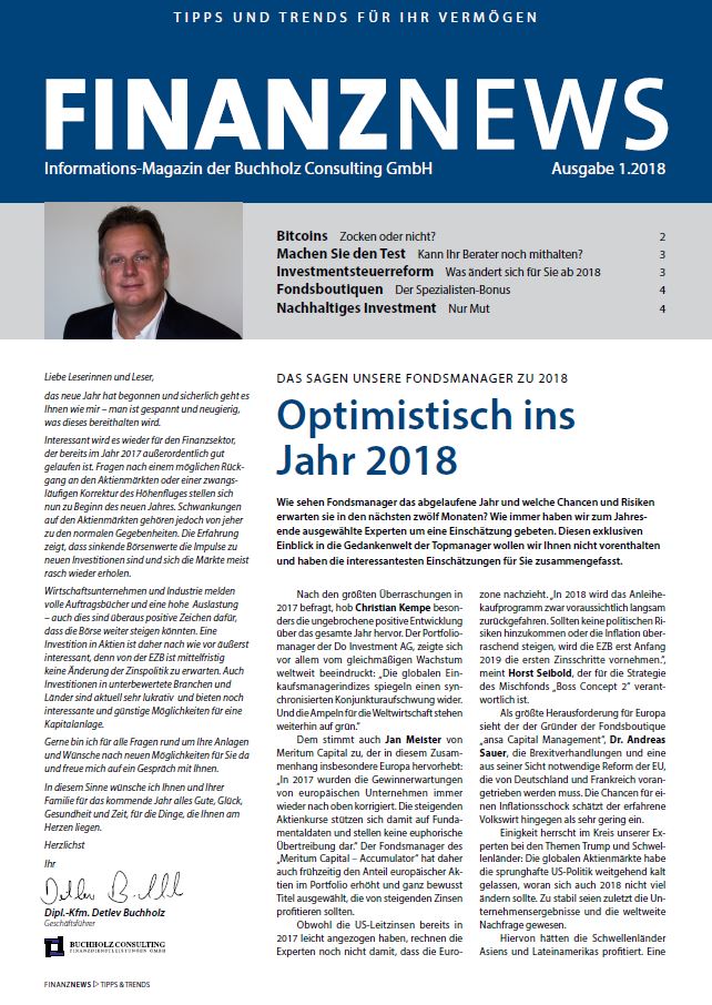 Buchholz Consulting - Finanznews Magazin - Ausgabe 1-2018