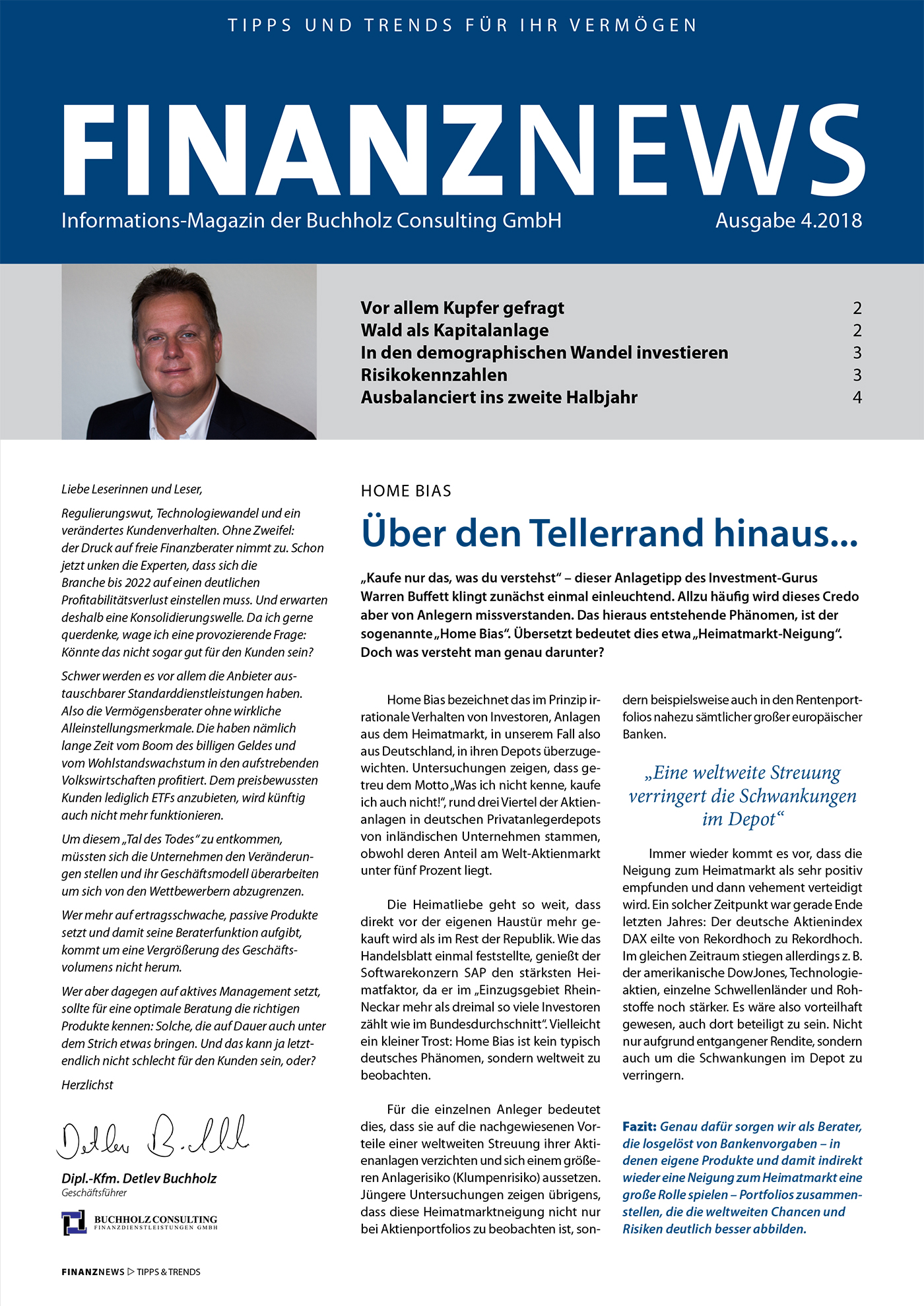 Buchholz Consulting - Finanznews Magazin - Ausgabe 4-2018