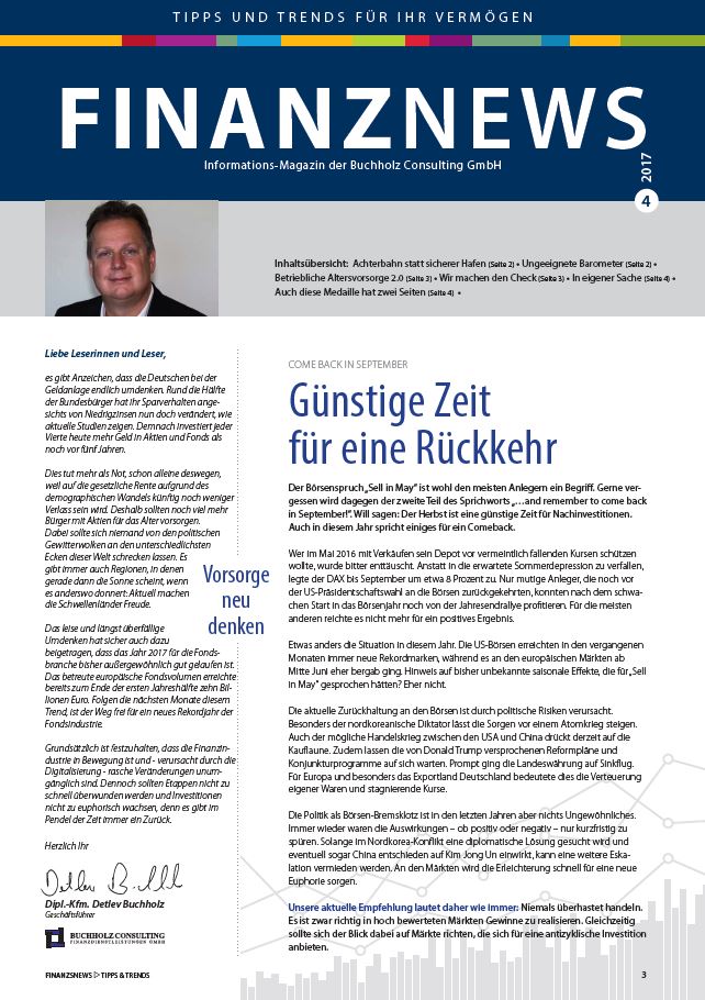 Buchholz Consulting - Finanznews Magazin - Ausgabe 4-2017