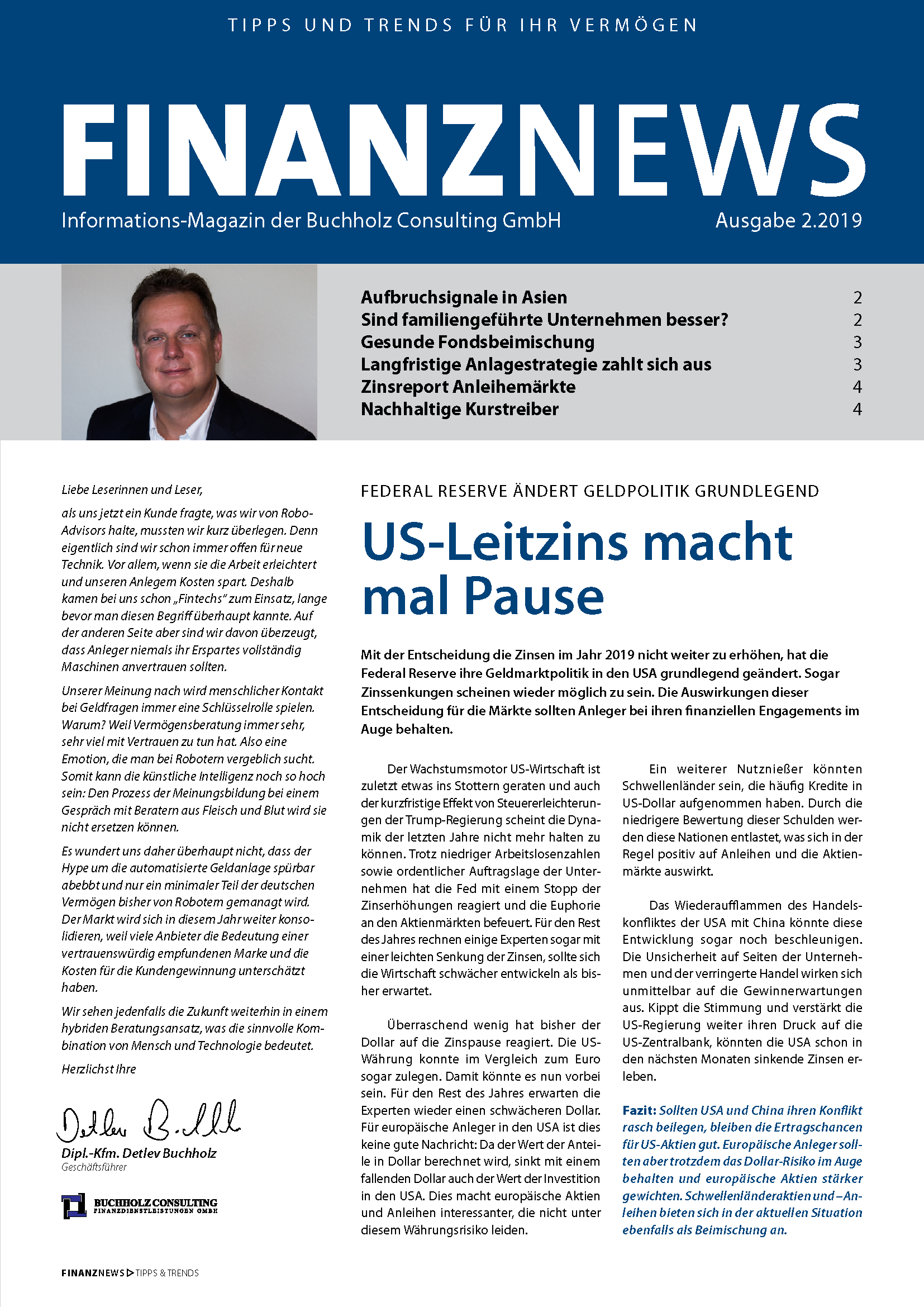 Buchholz Consulting - Finanznews Magazin - Ausgabe 2-2019
